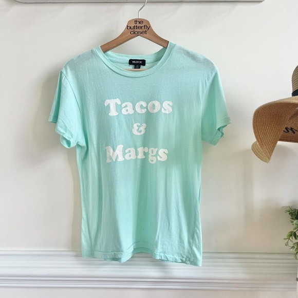 Wildfox Tops - Wildfox Blue Tacos and Margs Graphic Tee size XS
